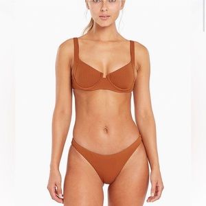 Vitamin A Demi Bikini Top in Chai